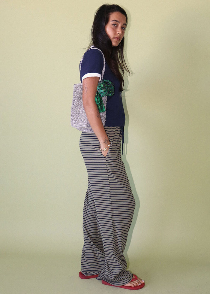 Yacht Club Graphic Ringer Tee - Navy