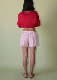 Ari Striped Boxer Shorts - Red