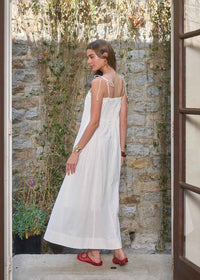 Waverly Pleated Midi Dress - Off-White