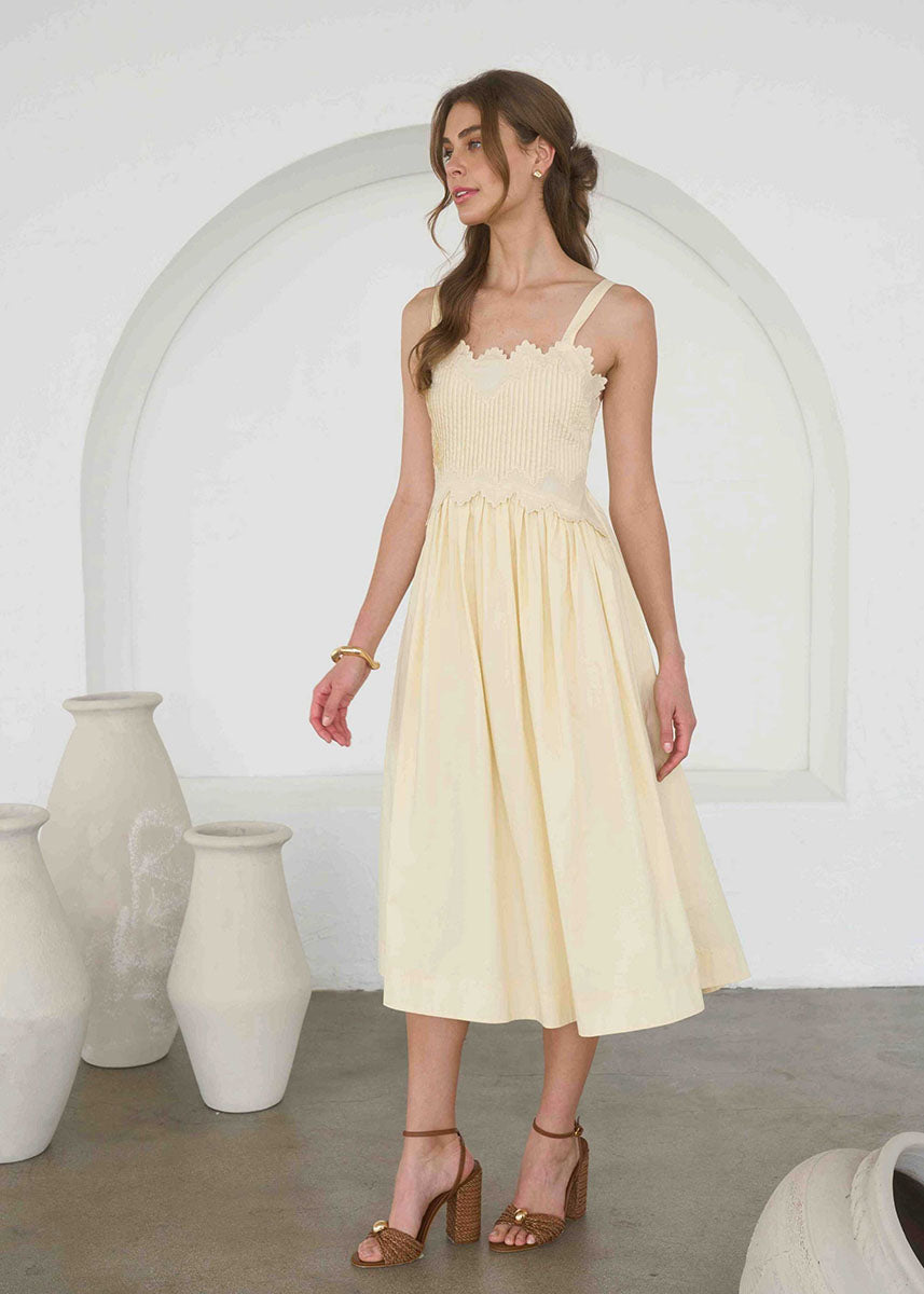 Maggie Embroidered Midi Dress