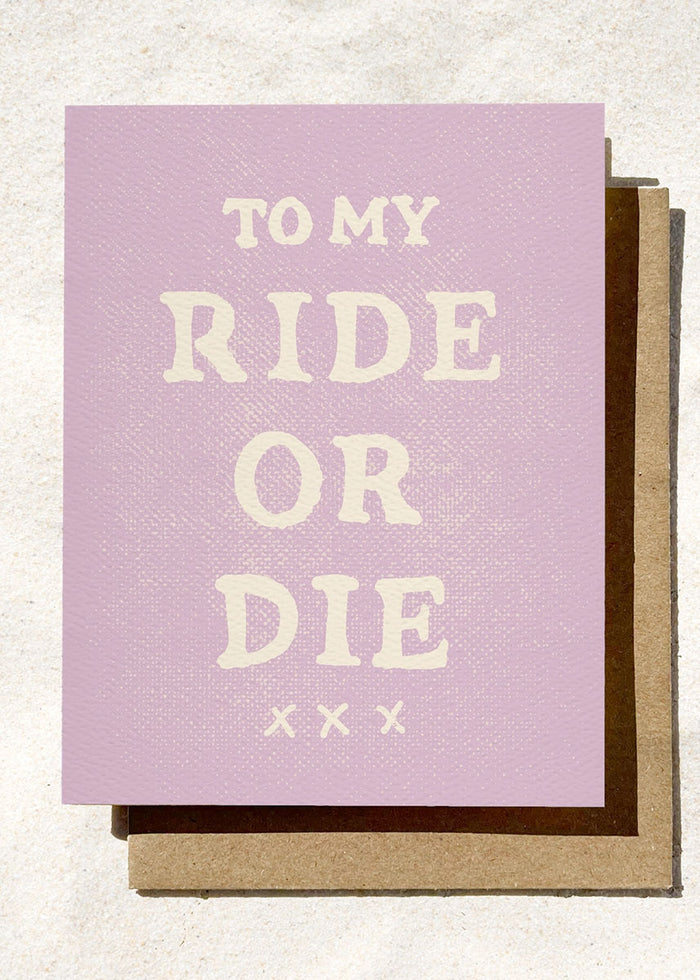 Ride Or Die Bestie Greeting Card