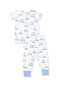 2-Piece S/S Pajama Set - Golf Carts Blue