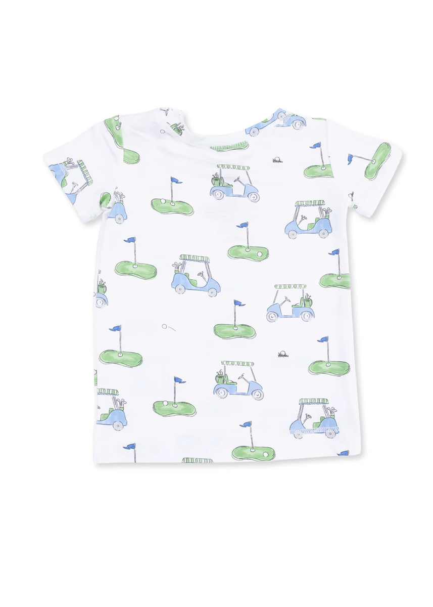 2-Piece S/S Pajama Set - Golf Carts Blue