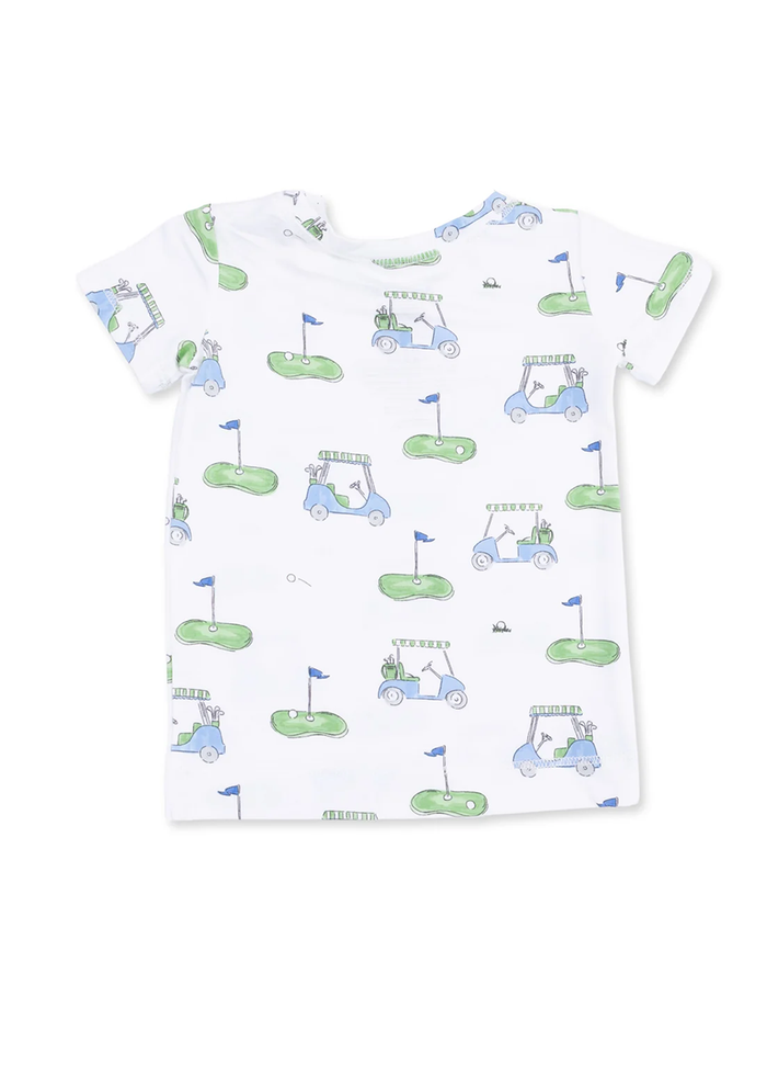 2-Piece S/S Pajama Set - Golf Carts Blue