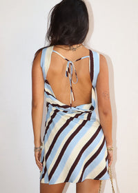 Suri Stripe Mini Dress - Blue Multi