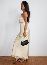 Blake Lace Trim Slip Midi Dress - Butter