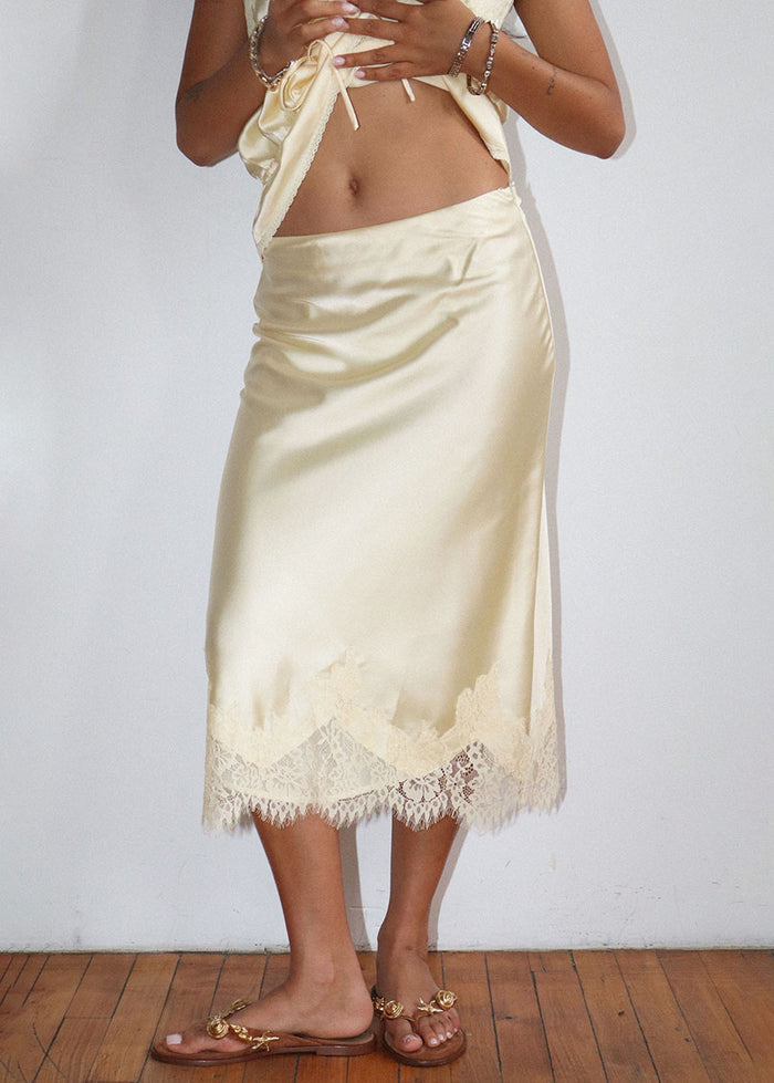 Margaret Midi Skirt - Butter