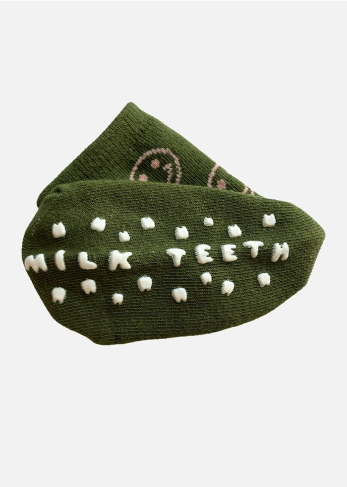 Grip Socks - Olive Smiles