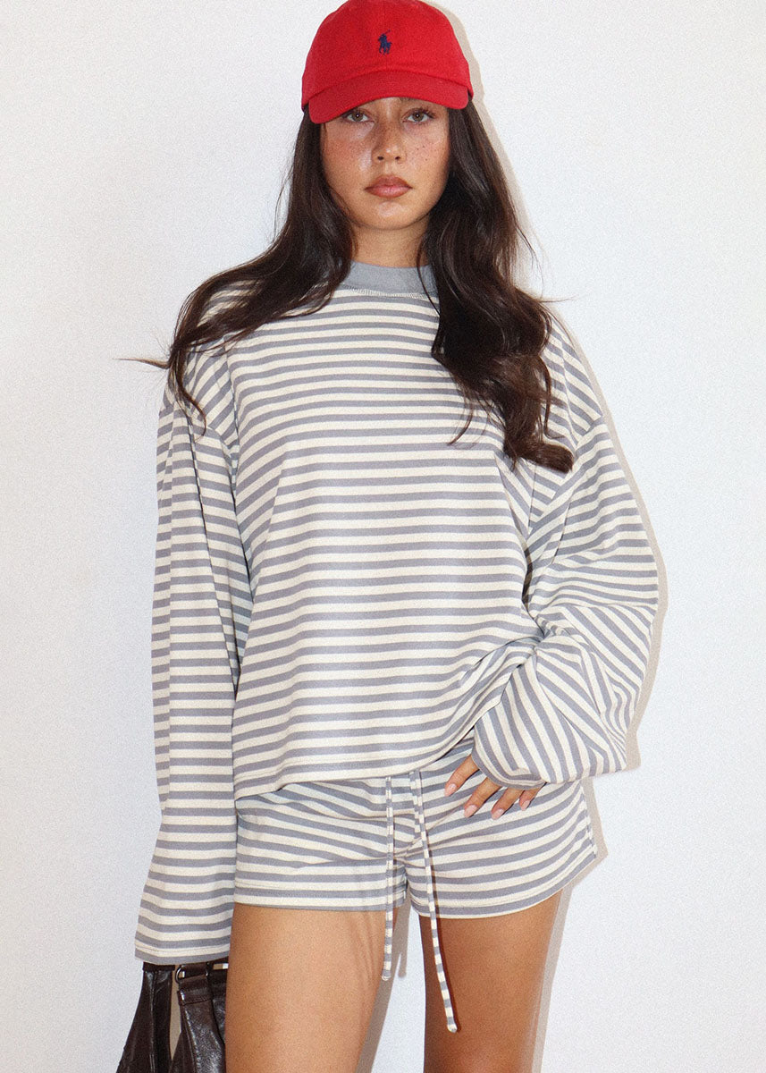 Wilson Striped Top - Grey