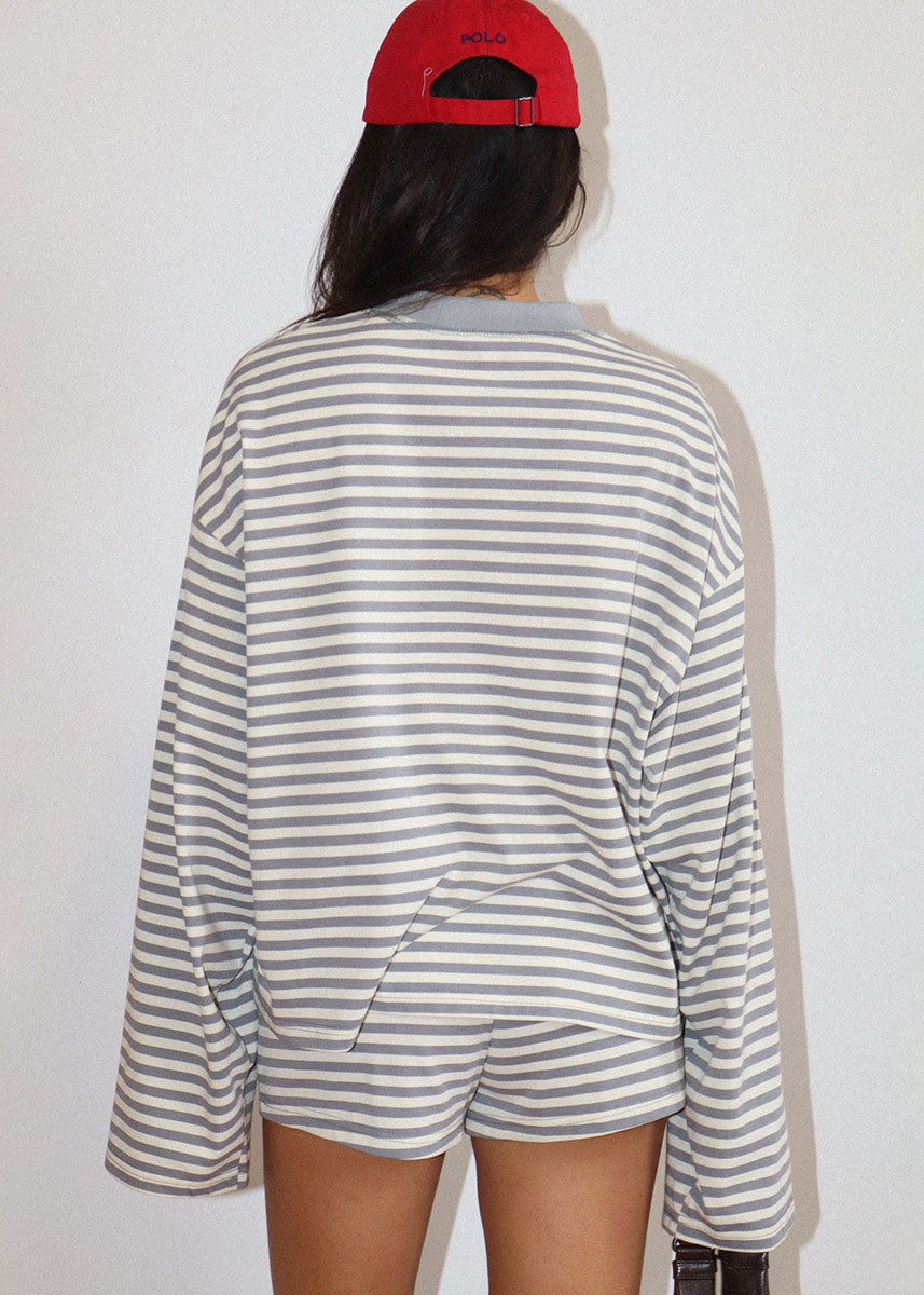 Wilson Striped Top - Grey