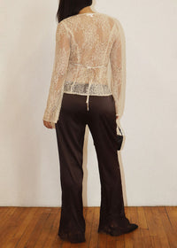 Mason Satin Pants - Brown