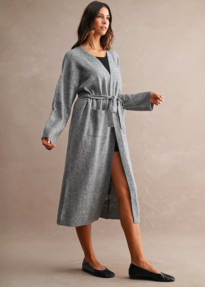 Andi Longline Cardigan - Charcoal