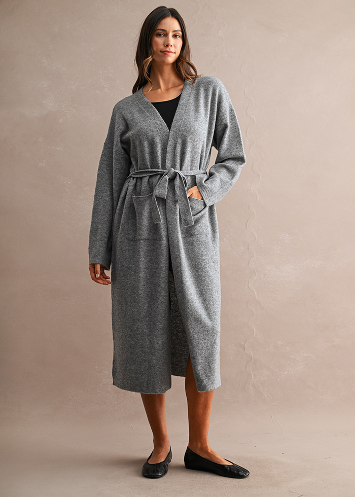 Andi Longline Cardigan - Charcoal