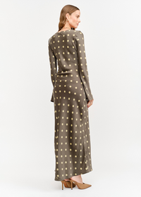 Georgie Polka Dot Dress - Olive
