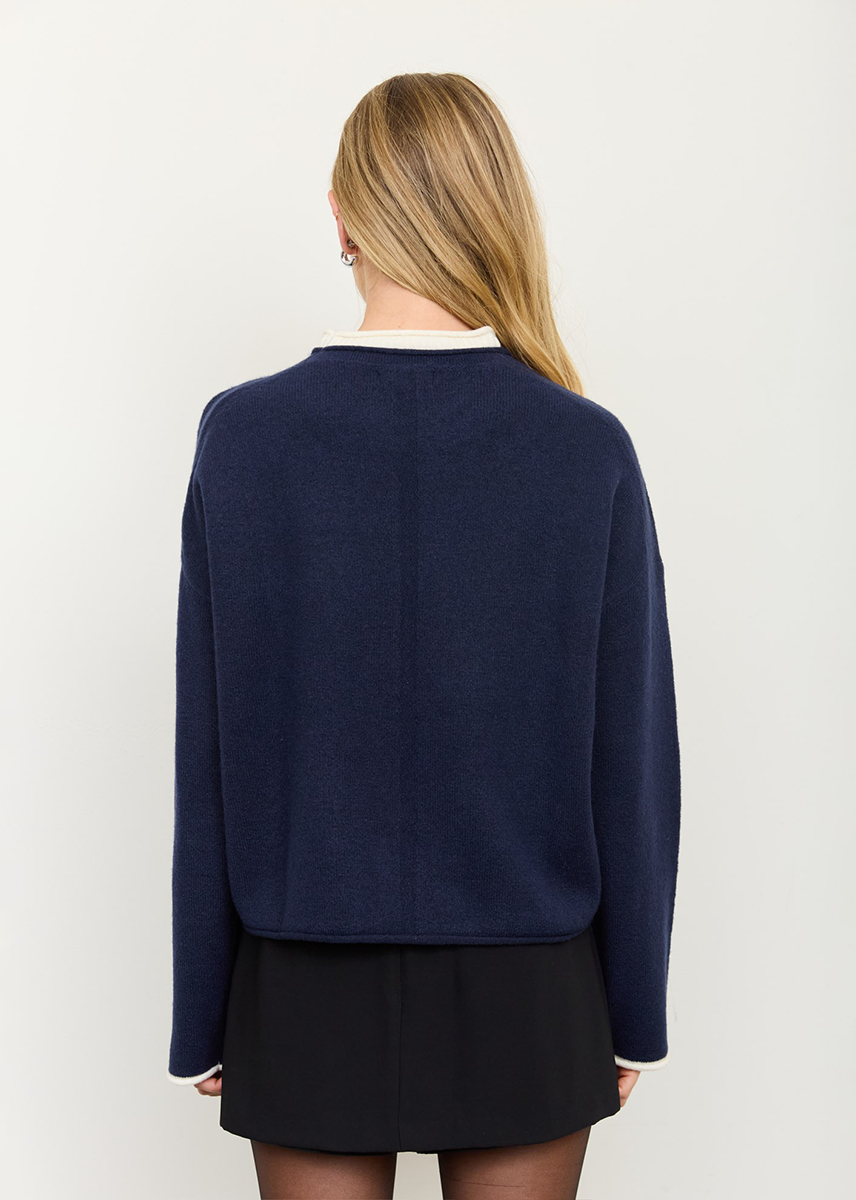 Emmylou Rollneck Sweater - Navy