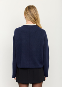 Emmylou Rollneck Sweater - Navy