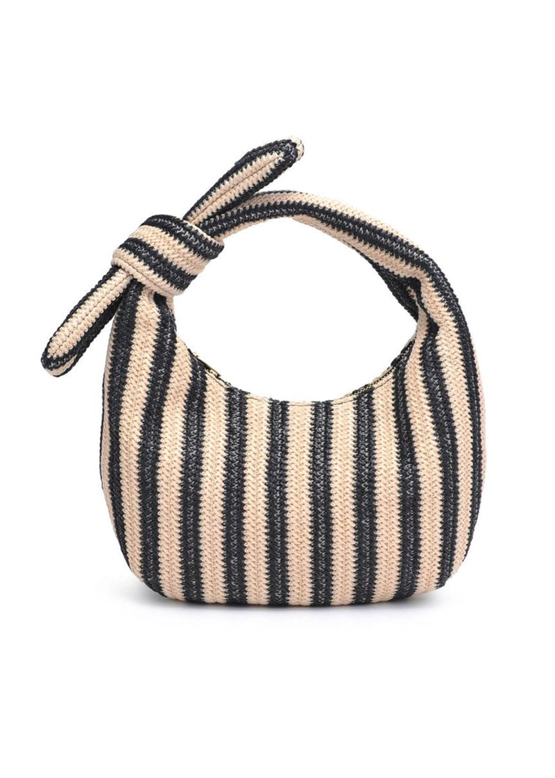 Penny Clutch - Black & Natural