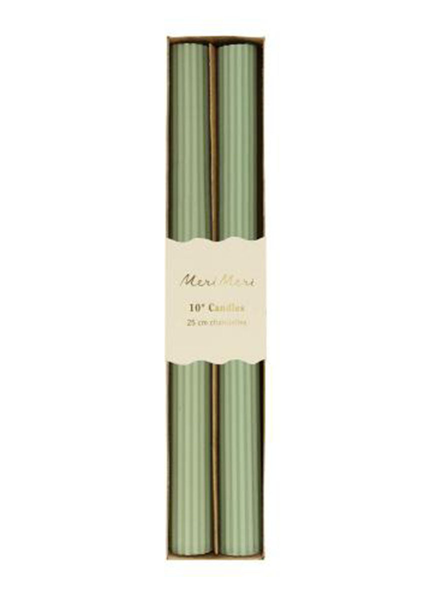 Sage Green Table Candles (Set of 2)