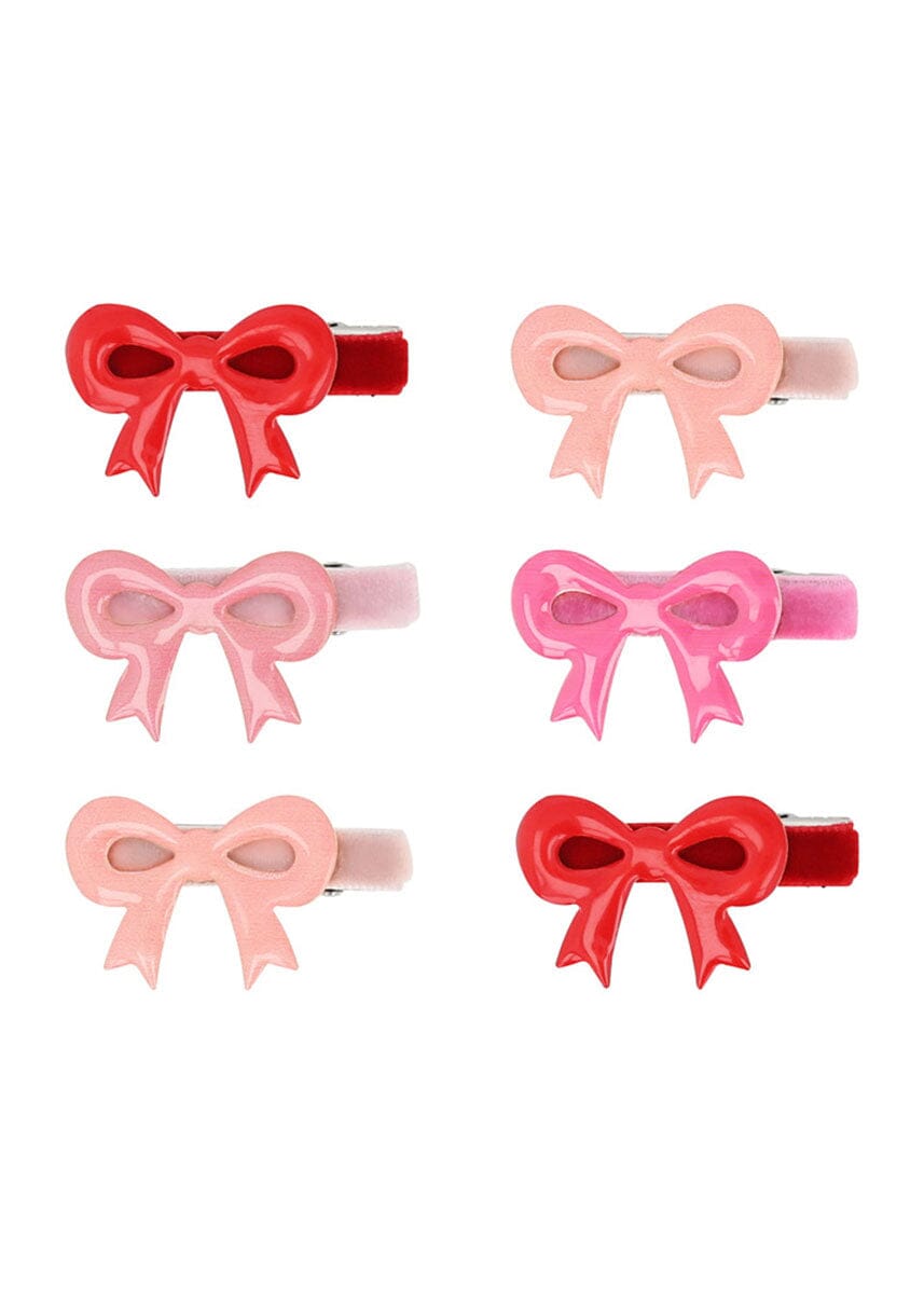 Valentine's Bow Hair Clips