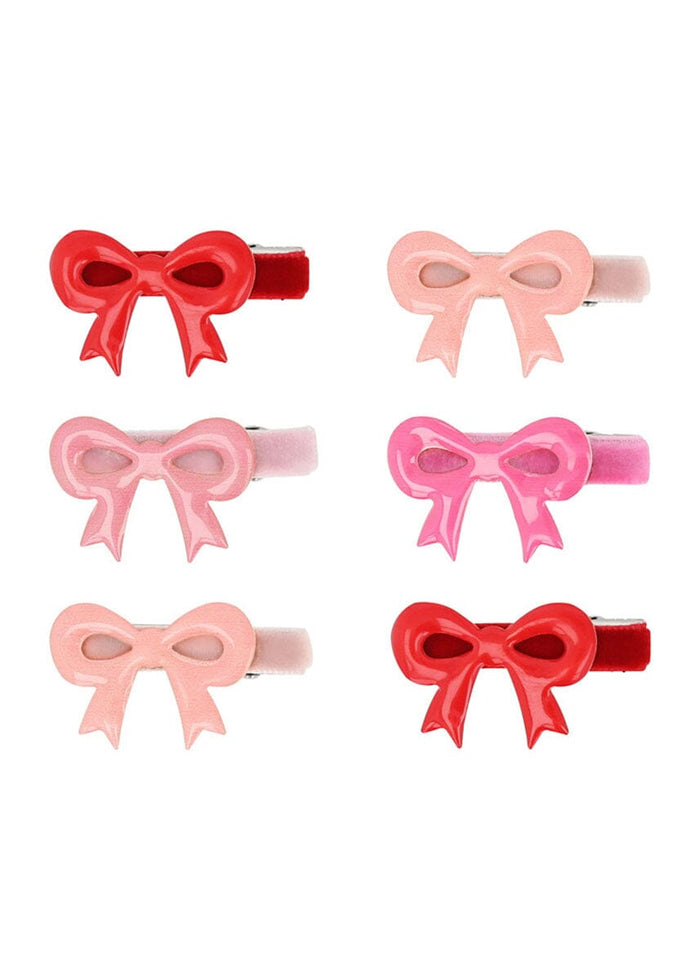 Valentine's Bow Hair Clips