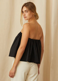 Kaeley Poplin Tube Top - Black