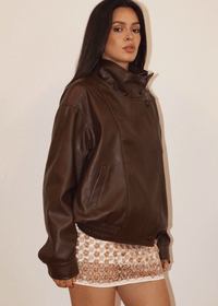 Ruth Leather Jacket - Chocolate