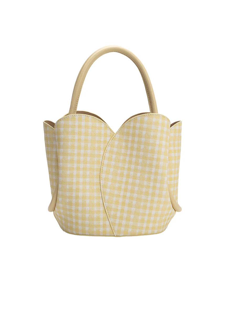 Tulip Handle Bag - Yellow Gingham