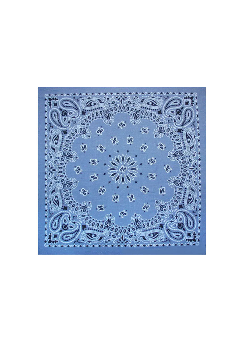 Embroidered Bandana - Chambray Paisley