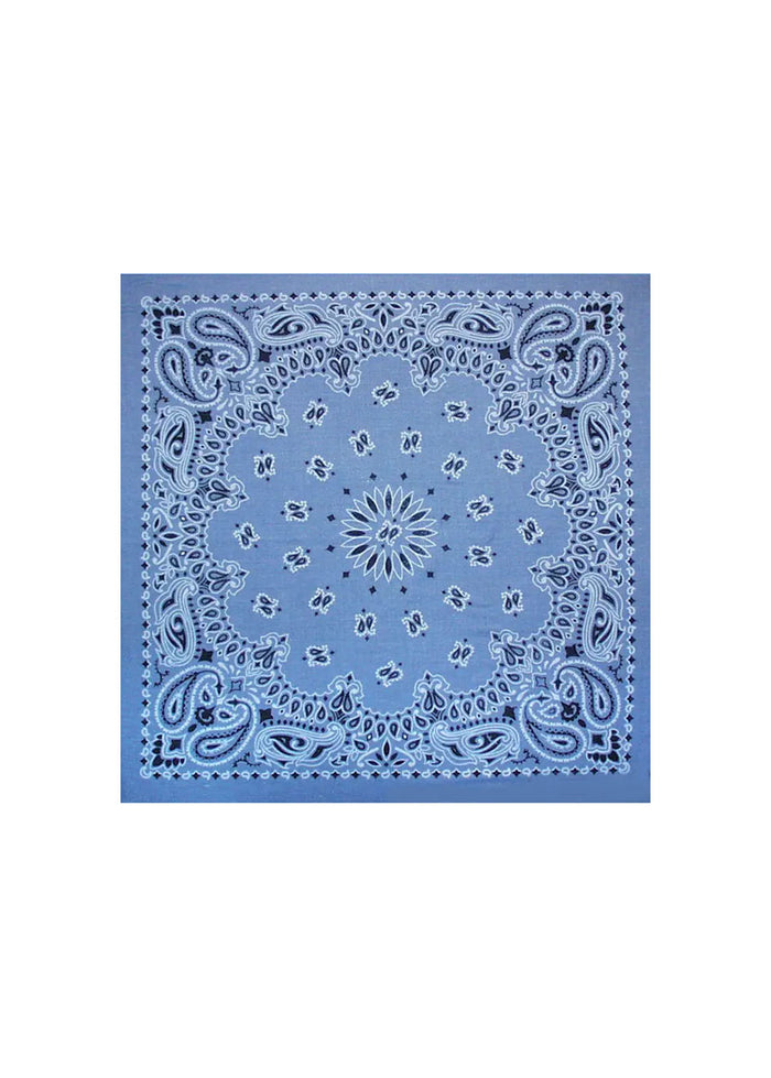 Embroidered Bandana - Chambray Paisley
