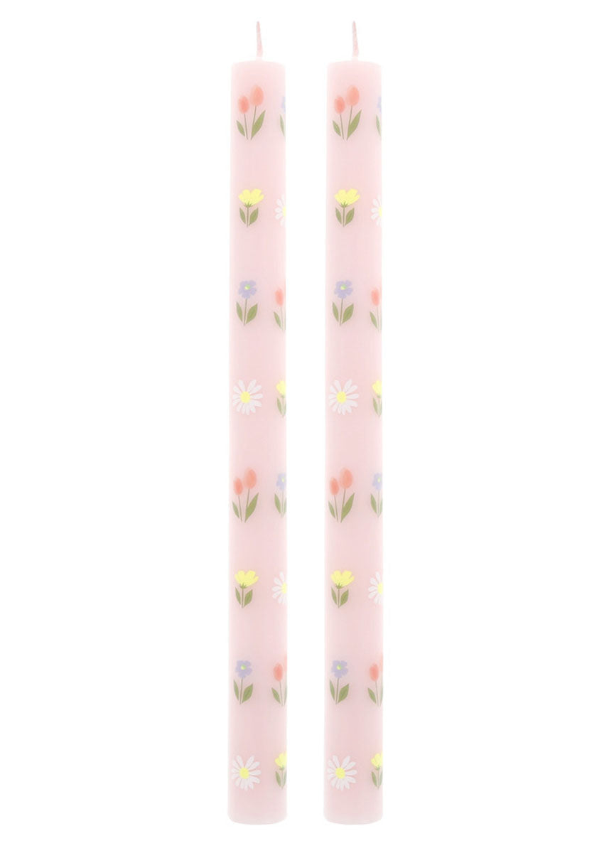 Floral Pattern Table Candles