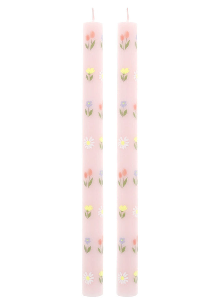 Floral Pattern Table Candles