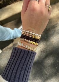 Waving Wheat Bracelet - Chocolate Brown