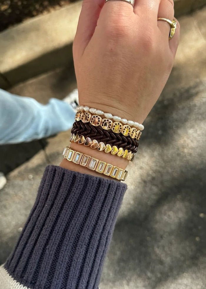 Waving Wheat Bracelet - Chocolate Brown