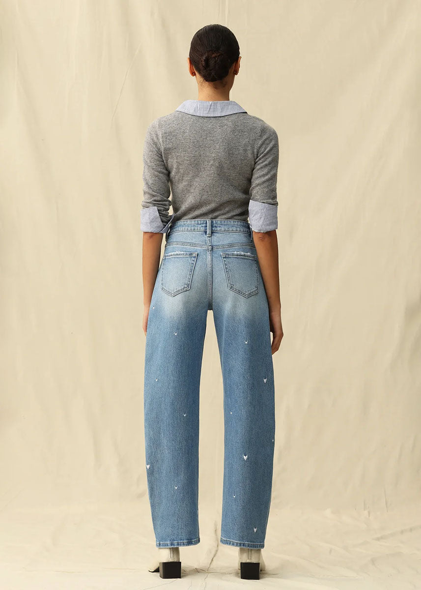 Flora Mid-Rise Barrel - Medium Blue