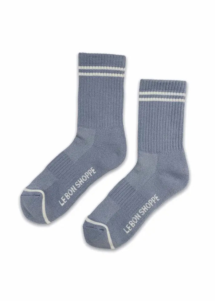 Boyfriend Socks - Blue Grey