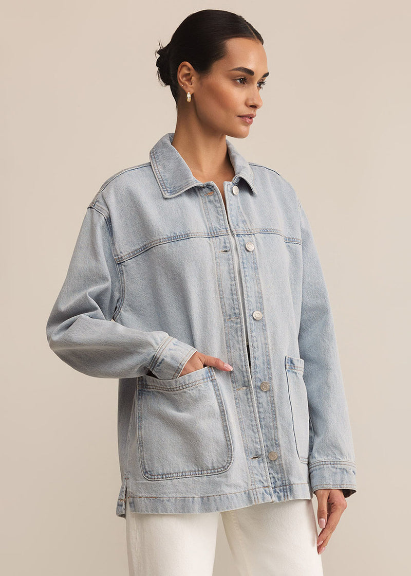 On The Road Denim Jacket - Faded Indigo