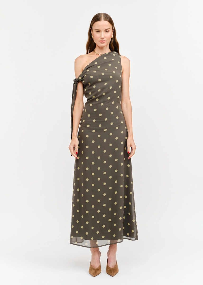 Remie Off The Shoulder Dress - Olive