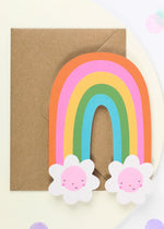 Rainbow Blossom Greeting Card