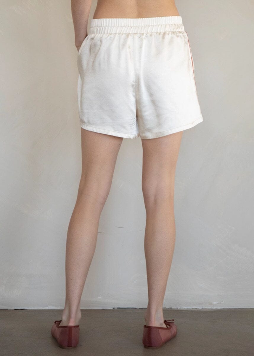 Skye Stripe Boxer Short - Ivory & Red
