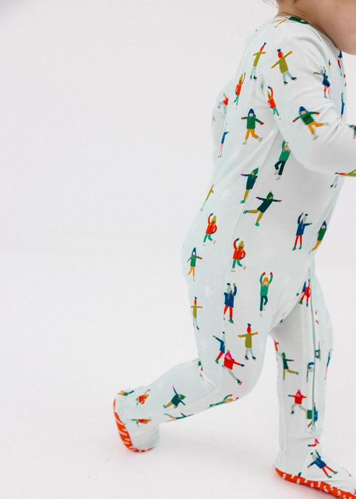 Ice Skaters Footie Pajama