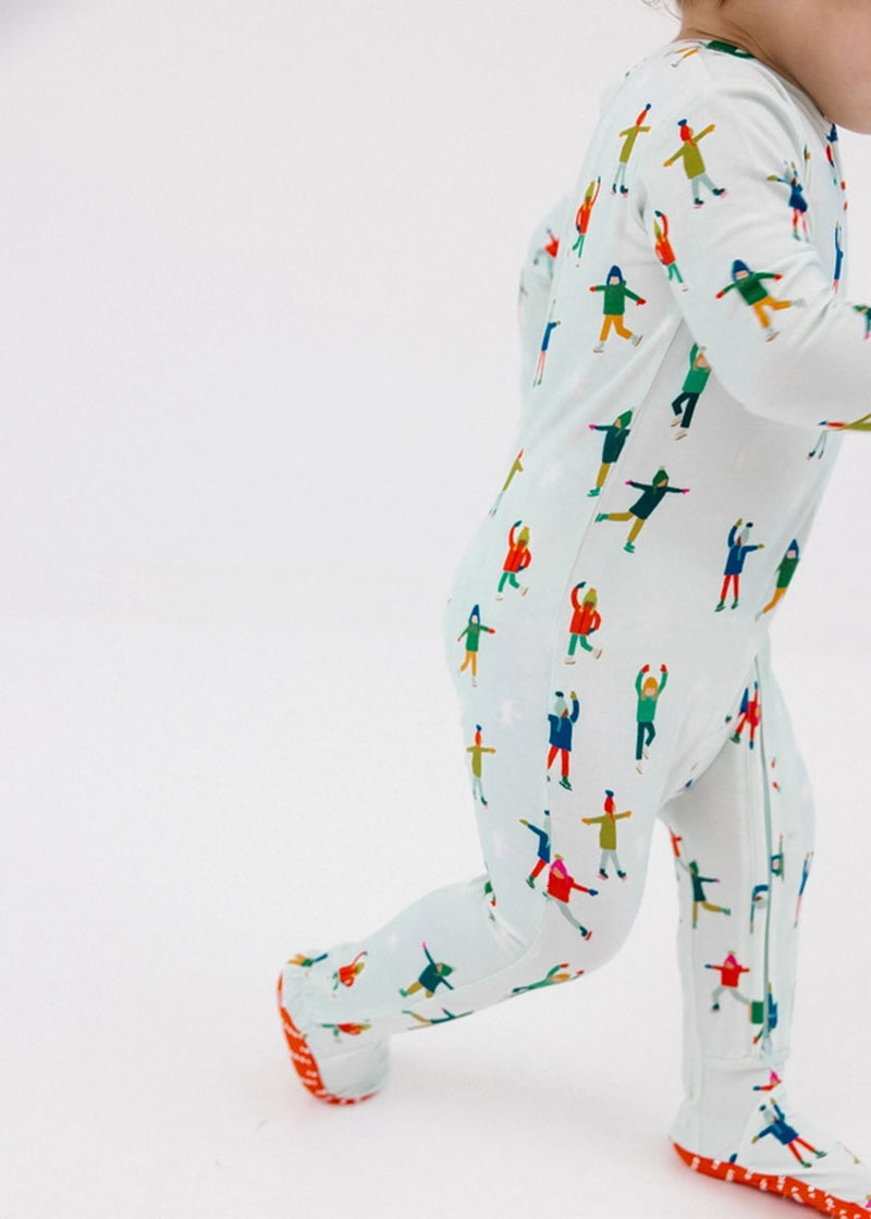 Ice Skaters Footie Pajama