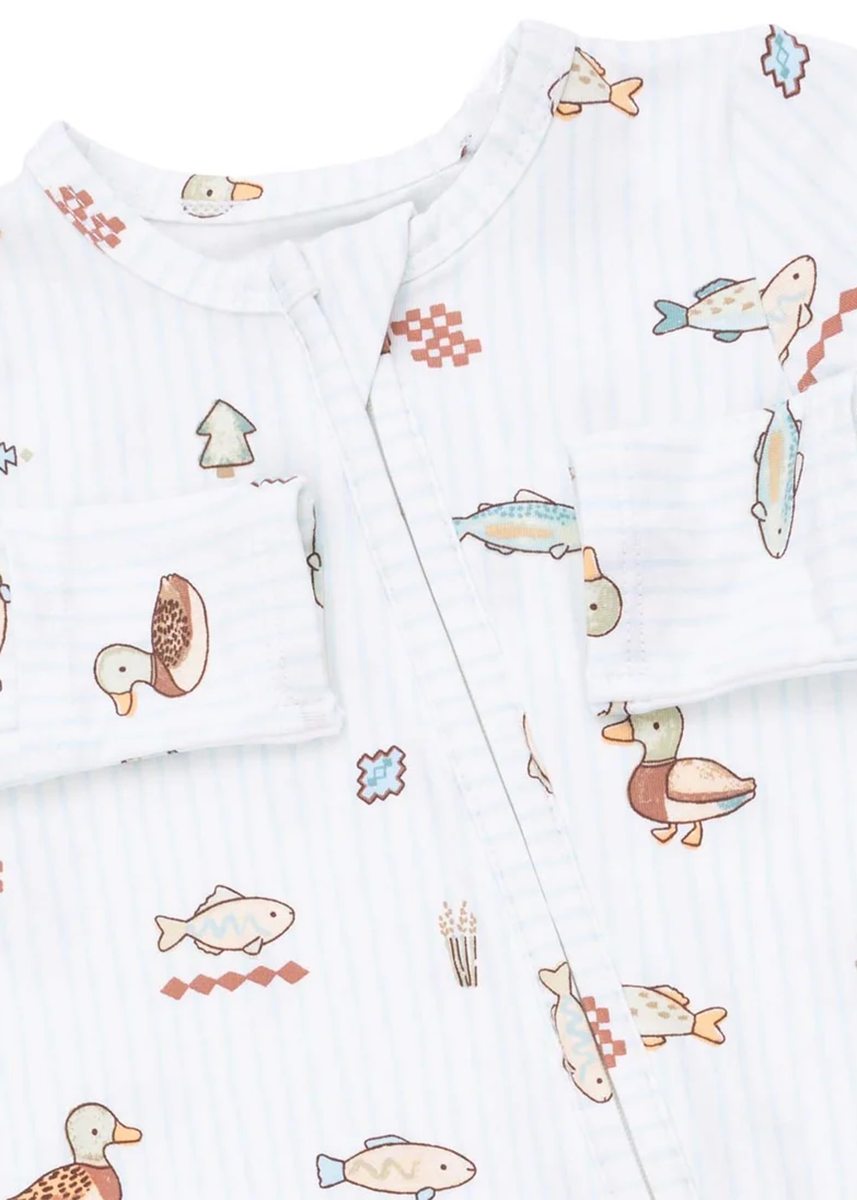 2-Way Zipper Footie - Lake Cuties