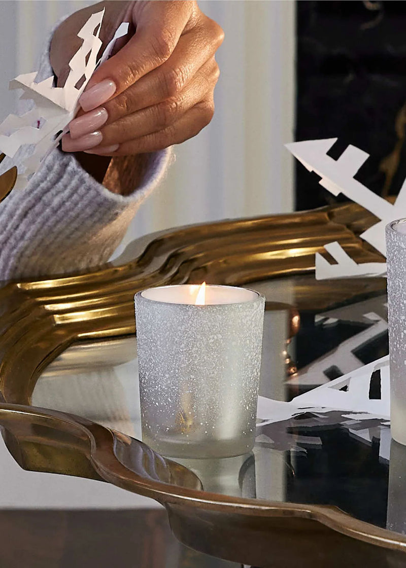 Frasier Fir Flocked Votive Candle - 2oz.