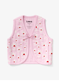 Flower Field Quilted Tie Vest - Peony