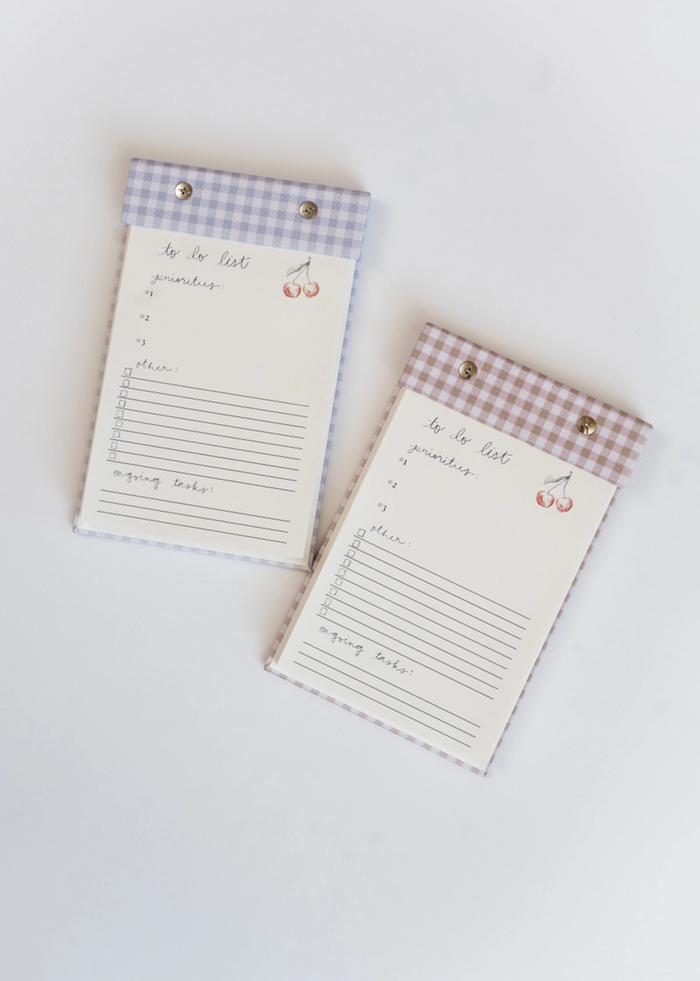 To-Do List Notepad - French Blue Gingham