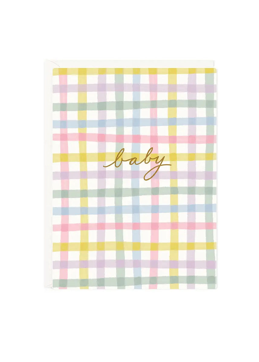 Baby Gingham Mini Card