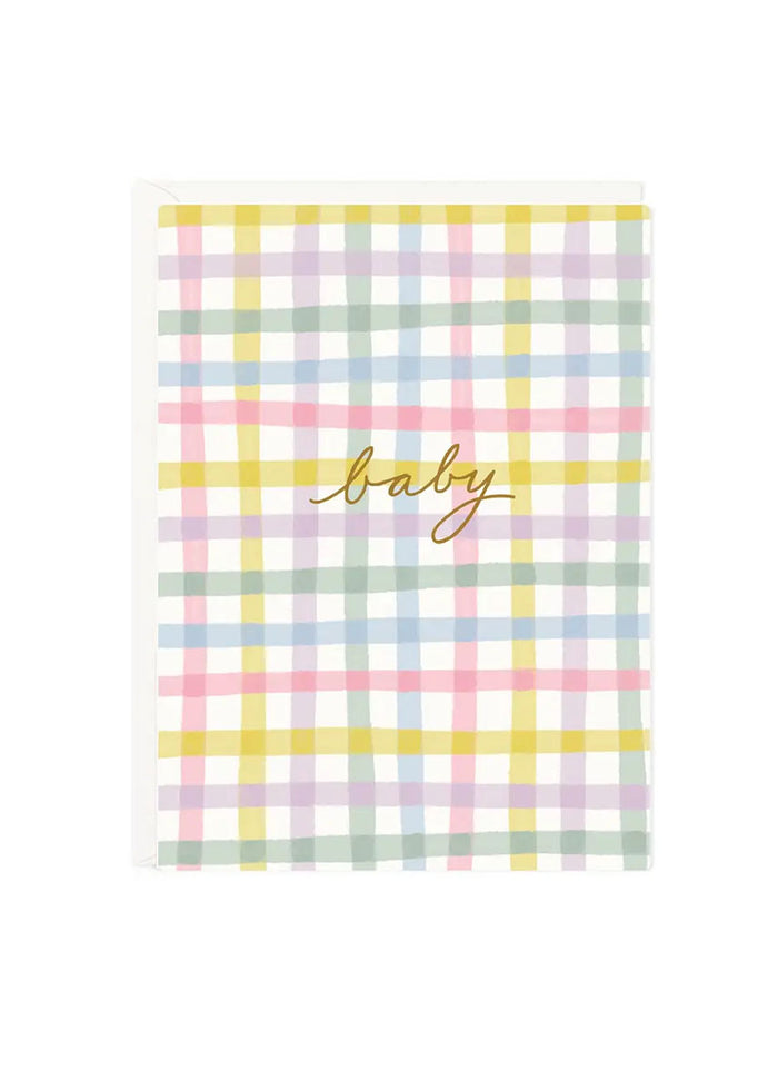 Baby Gingham Mini Card