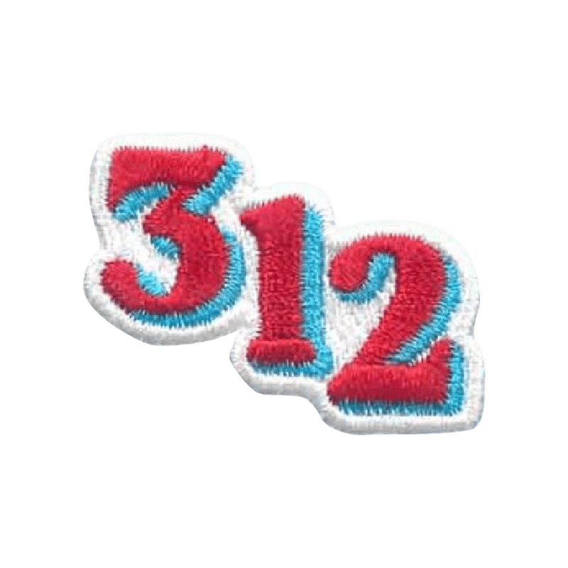 312 Patch - Red & Blue
