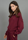 Mailyn Soft Scuba Half-Zip Pullover - Oxblood