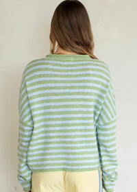 Piper Striped Cardigan - Matcha